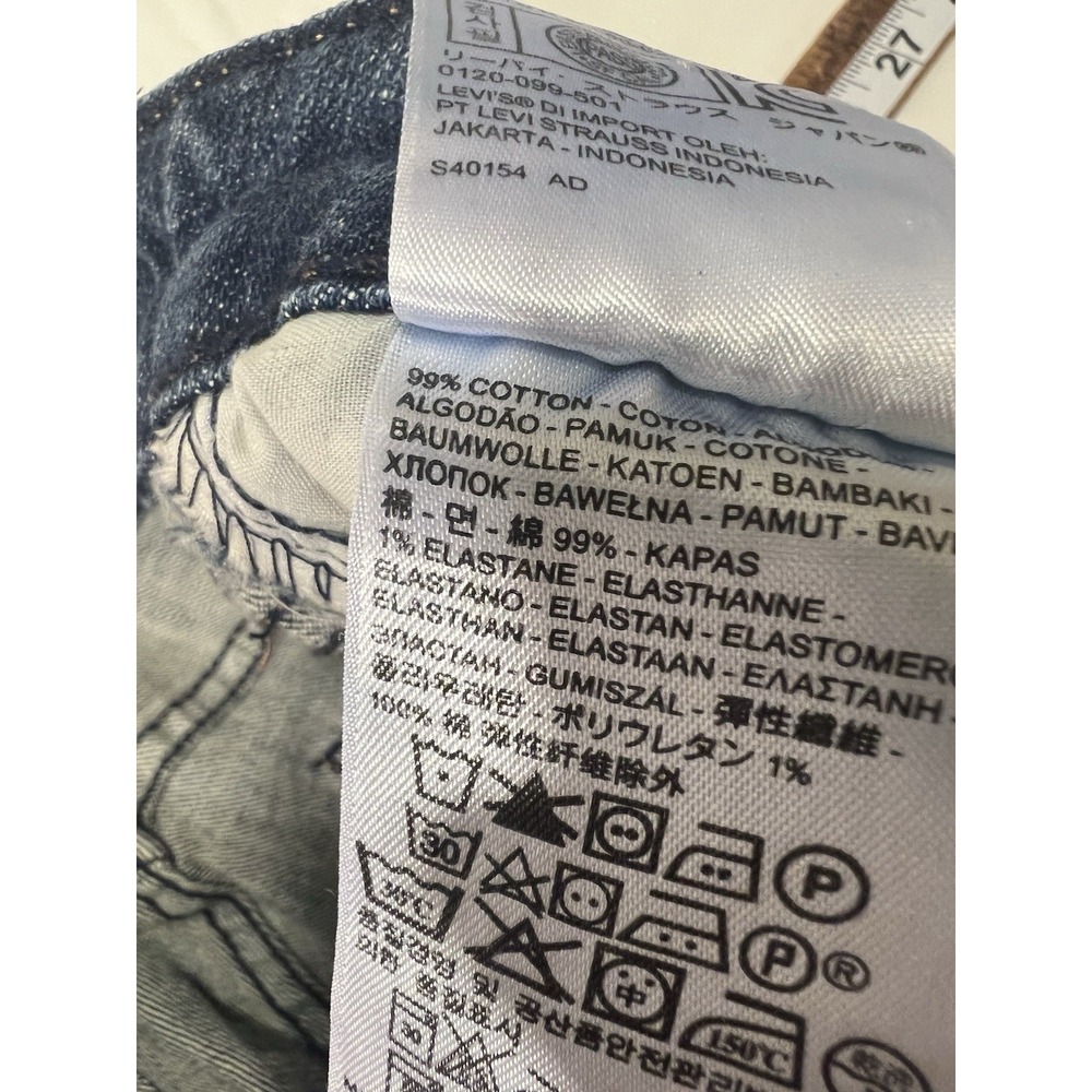 Levi's Classic Womens Mid-Rise Skinny Denim Jeans Blue Size 8 W29 L32 - Picture 3 of 9